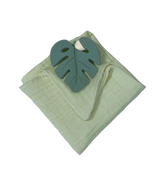 Anneau de dentition feuille verte et lange vert