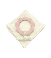 Anneau de dentition rose et lange ivoire