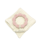 Anneau de dentition rose et lange ivoire