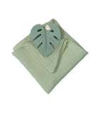 Anneau de dentition feuille aqua et lange vert