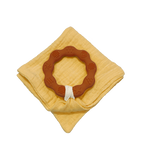 Anneau de dentition marron et lange moutarde