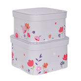 POUCINETTE - Lot de 2 boîtes de rangement avec couvercle