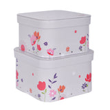 POUCINETTE - Lot de 2 boîtes de rangement avec couvercle