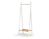 Porte-vêtement enfant en bois blanc et hêtre brut - Essentiel