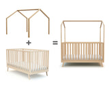 Lit bébé évolutif en bois hêtre verni 70 x 140 cm - Confort