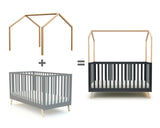 Toit de lit enfant en bois 70 x 140 Hêtre Verni - Confort