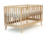 Lit bébé évolutif en bois hêtre verni 70 x 140 cm - Confort