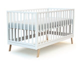 Lit bébé évolutif en bois blanc 70 x 140 cm - Confort