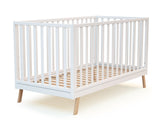 Lit bébé évolutif en bois blanc 70 x 140 cm - Confort