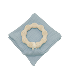 Anneau de dentition beige et lange bleu