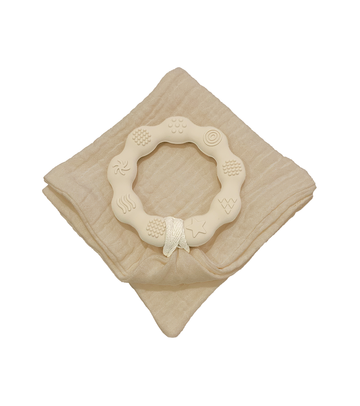Anneau de dentition beige et lange sable