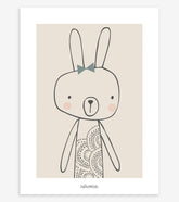 LITTLE FRIENDS - Affiche enfant sans cadre - Le lapin