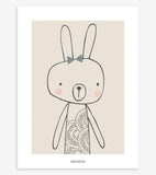 LITTLE FRIENDS - Affiche enfant sans cadre - Le lapin