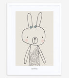 LITTLE FRIENDS - Affiche enfant sans cadre - Le lapin