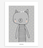LITTLE FRIENDS - Affiche enfant - Le chat