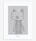 LITTLE FRIENDS - Affiche enfant - Le chat