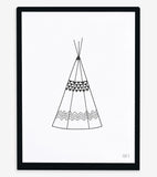 INDIAN SPIRIT - Affiche enfant - Tipi