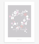 ANGEL - Affiche enfant - Couronne de fleurs