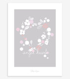 ANGEL - Affiche enfant - Couronne de fleurs
