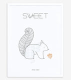 NORDIC - Affiche enfant - L'écureuil, sweet