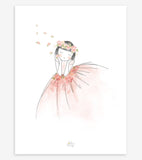 ROSAE - Affiche enfant - Fillette et fleurs