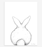 BUNNY - Affiche enfant - Lapin de dos