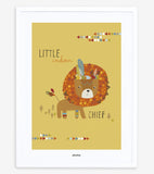 LITTLE INDIANS - Affiche enfant - Lion
