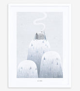 ARTIC DREAM - Affiche encadrée enfant - Village sur la banquise