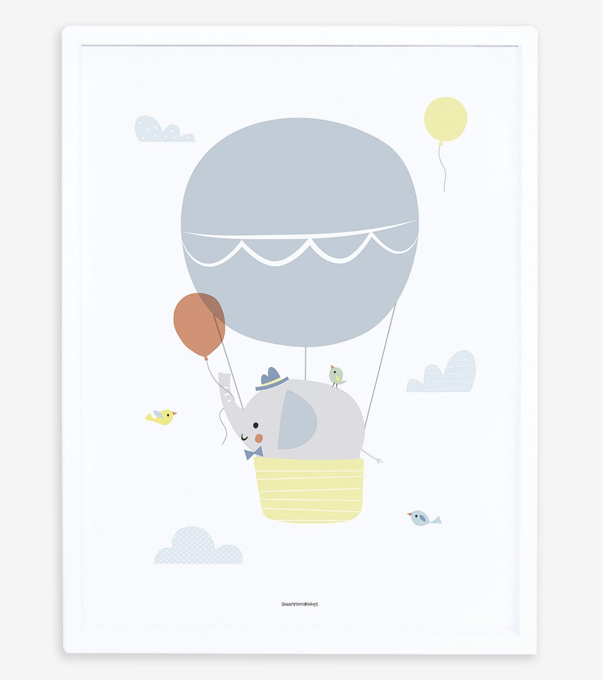 UP ! - Affiche enfant - Éléphant en montgolfière