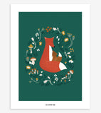 FOREST HAPPINESS - Affiche enfant - Famille renard