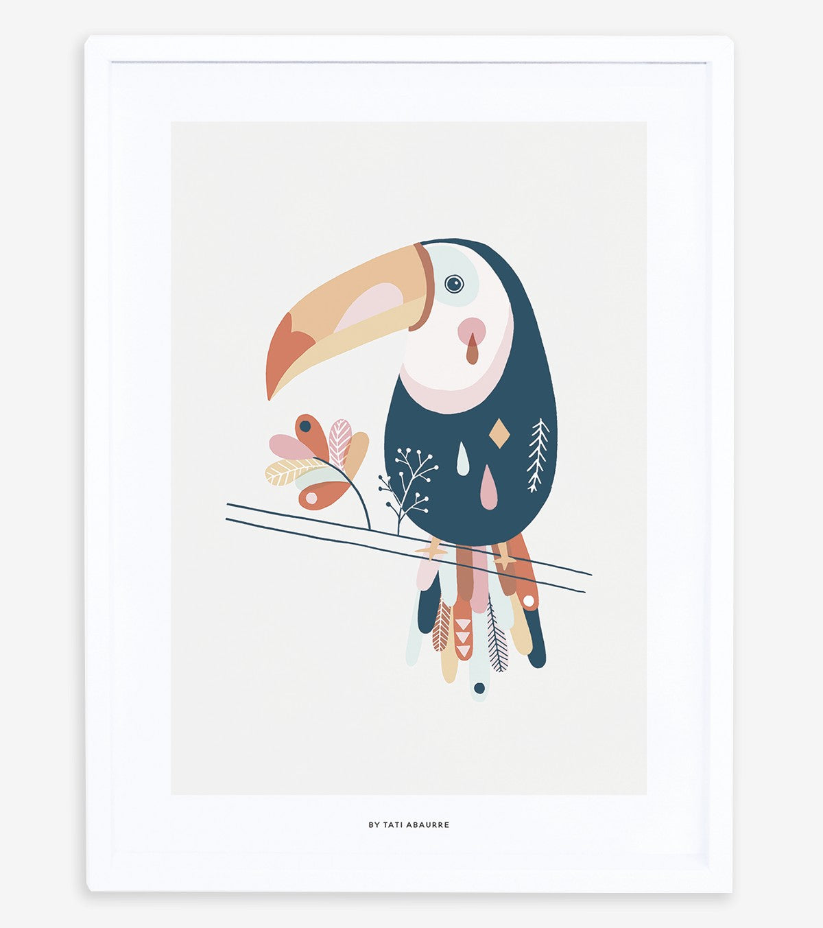 PARADISIO - Affiche encadrée enfant - Toucan sur sa branche