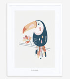 PARADISIO - Affiche encadrée enfant - Toucan sur sa branche