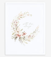 APPOLINE - Affiche encadrée enfant - Couronne de fleurs