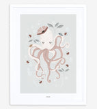 OCEAN FIELD - Affiche enfant - La pieuvre