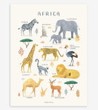 LIVING EARTH - Affiche enfant - Animaux d'Afrique