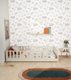 NATURAL - Papier peint animaux de la forêt sépia