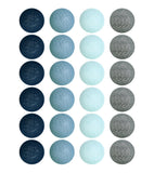 Guirlande lumineuse 24 boules de coton (bleu) - Éclairage décoratif intérieur