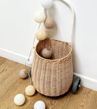 Guirlande lumineuse 24 boules de coton (beige) - Éclairage décoratif intérieur