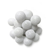 Guirlande lumineuse 24 boules de coton (blanc) - Éclairage décoratif intérieur