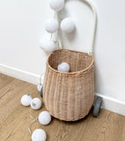 Guirlande lumineuse 24 boules de coton (blanc) - Éclairage décoratif intérieur