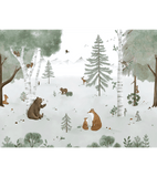 KHARU - Papier peint panoramique - Forêt et animaux