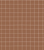 MINIMA - Échantillon papier peint - Quadrillage terre de sienne