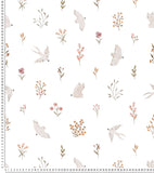 COCCINELLA - Papier peint enfant - Hirondelles et fleurs