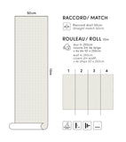 MINIMA - Papier peint enfant - Quadrillage fond beige