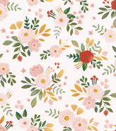 ALYSSE – Échantillon papier peint fleurs rose clair