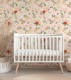 ALYSSE - Papier peint floral et oiseaux