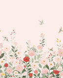 ALYSSE – Échantillon papier peint décor fleurs (rose)