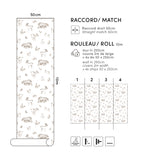 NATURAL - Papier peint animaux de la forêt sépia