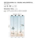 LOTAN - Papier peint panoramique - Fonds marins, pieuvre et tortue