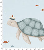 LOTAN - Papier peint panoramique - Fonds marins, pieuvre et tortue